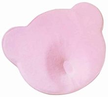 Фабрика Облаков Ортопедическая детская подушка "Мишка" / цвет розовый					