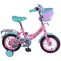 265206  Велосипед детский 12" Enchantimals / страховочные колеса / розовый