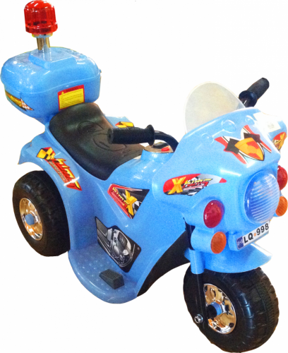 Детский аккумуляторный мотоцикл 6V / цвет синий