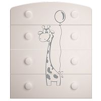 Laluca Комод детский с пеленальным столиком Жирафик / цвет слоновая кость					