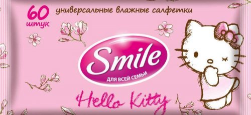 Smile Влажные салфетки Hello Kitty 60 шт.