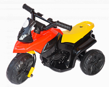 детский аккумуляторный мотоцикл, 6V, МР3, свет, средний, красный