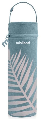 Miniland Термосумка для бутылочек Terra, 500 мл / цвет бирюзовый-пальмы