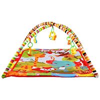 УМка Детский игровой коврик "Забавный лисенок" с игрушками на подвеске					