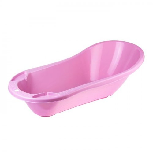 Ванная детсткая с клапаном для слива воды и аппликацией  Mе to you  / цвет розовый