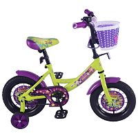 Велосипед детский "Сказочный патруль" 12", цвет / салатовый-фиолетовый					