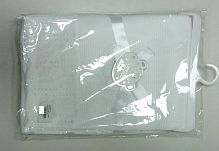 Плед детский тонкой вязки с декором белый / размер 100*100 см