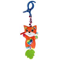 Умка Текстильная игрушка-погремушка Лиса на блистере 307502 / цвет оранжевый					