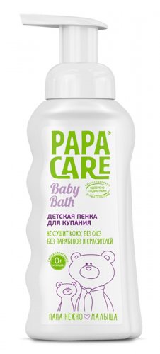 Papa Care Пенка детская для купания с помпой 250 мл